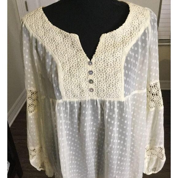 Daniel Rainn peasant boho top size M - Picture 2 of 7
